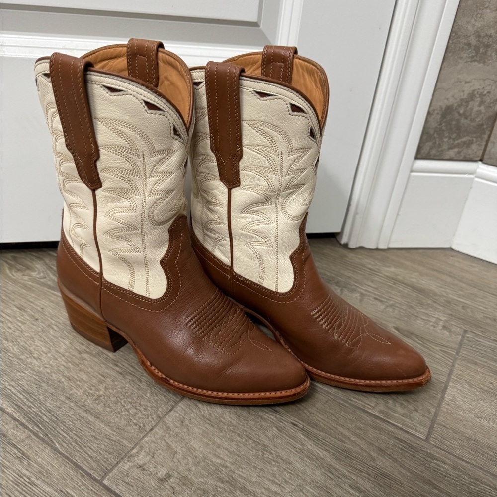Brown and Cream Western Boots
